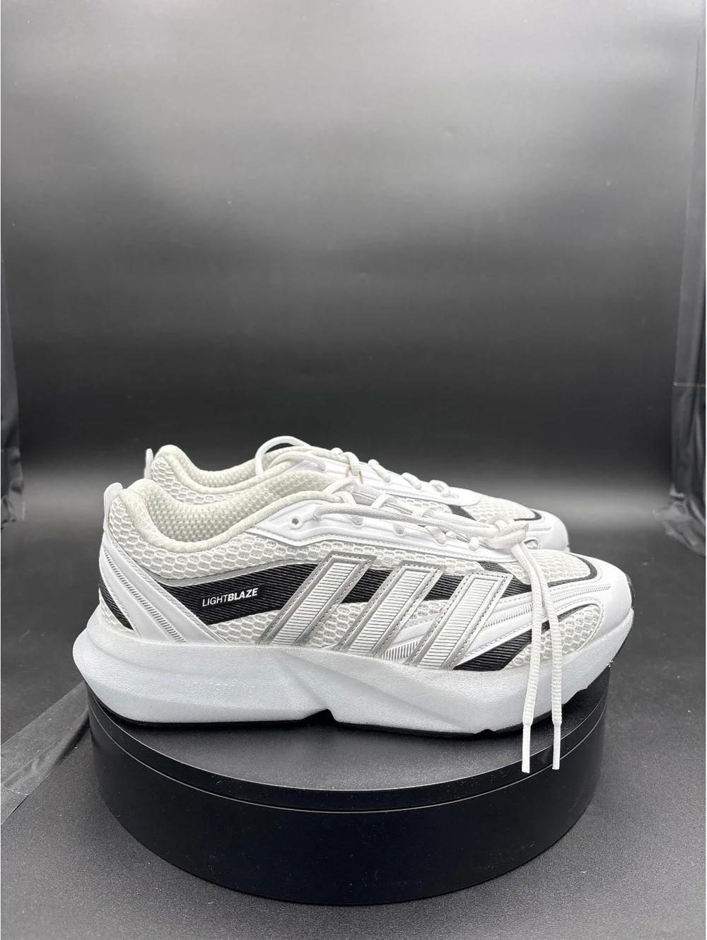 Adidas Lightblaze Glow Sportswear Sneakers White Black 9.5